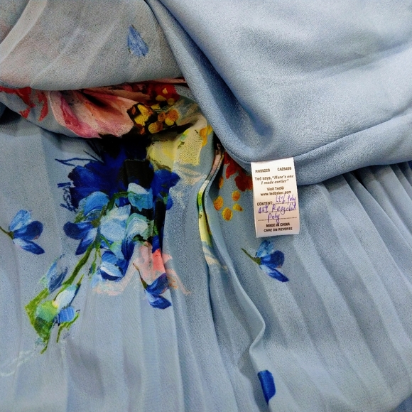 🍒NWT🍒 TED BAKER ASYMMETRICAL PLEATED SKIRT - Picture 10 of 11